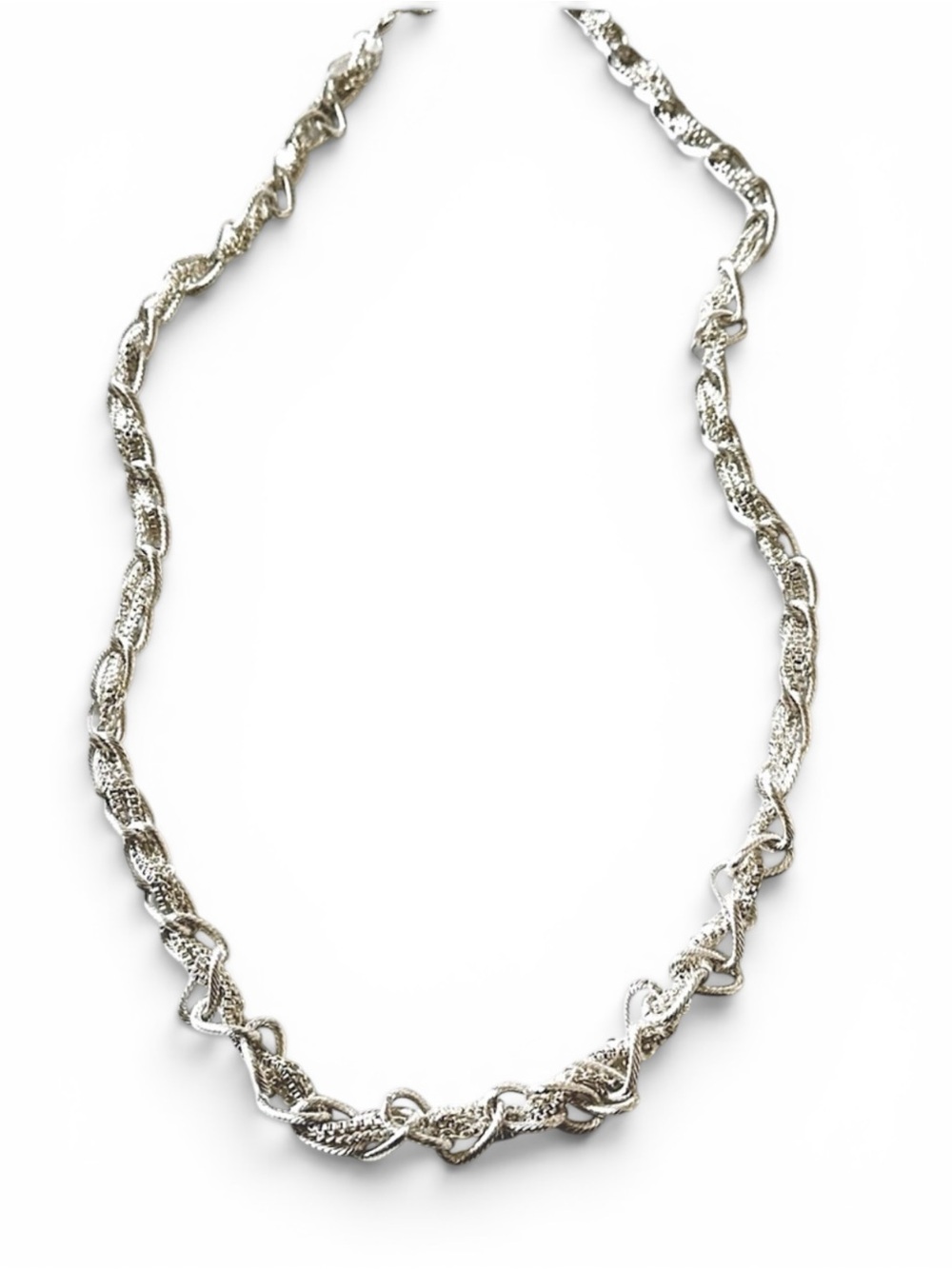 PREMIER DESIGNS Silver-Tone Braided Rope Chain Necklace | New